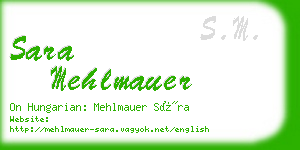 sara mehlmauer business card